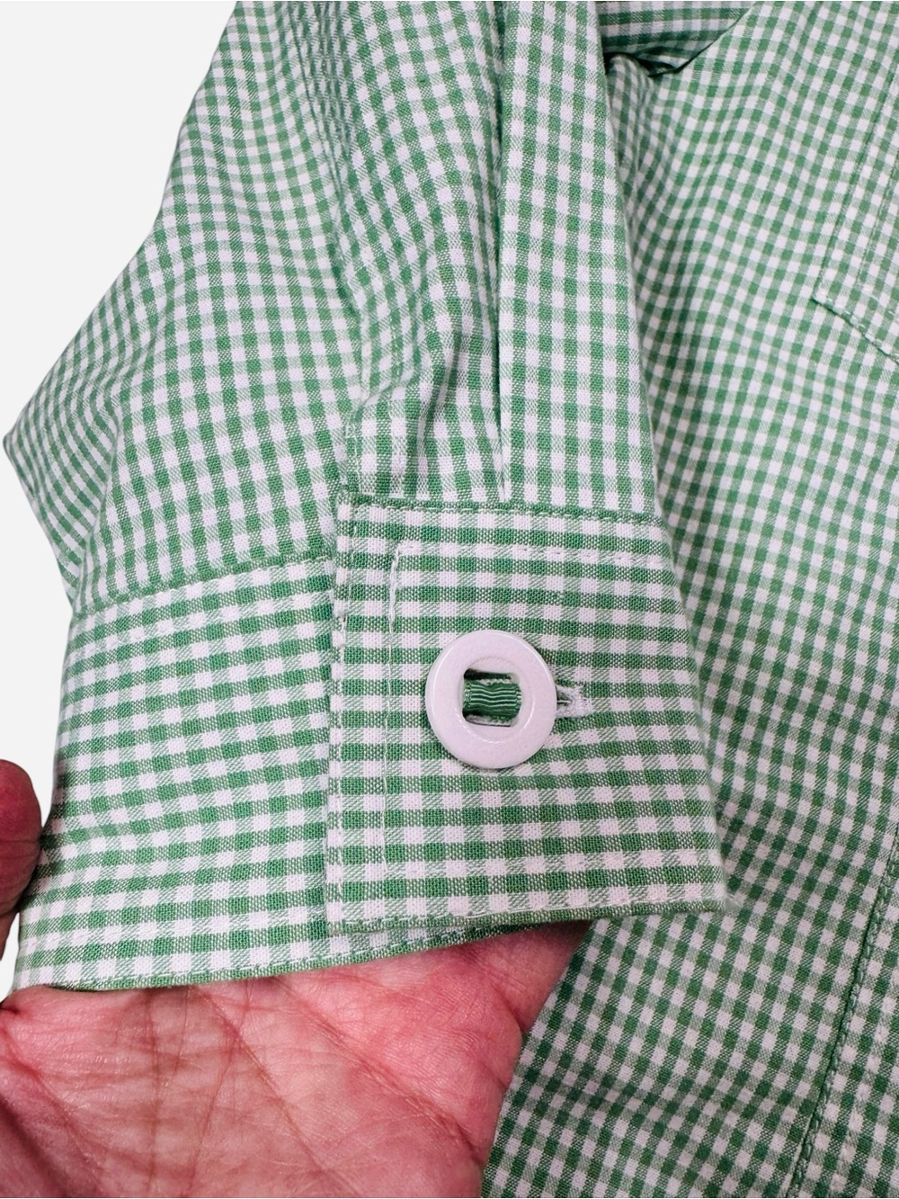 NWT New Alfred Dunner Kiwi Green Just Checking Cotton Jacket Size 12 - Picture 9 of 12